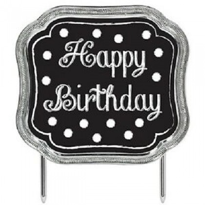 Cake Topper - Plastic - Black