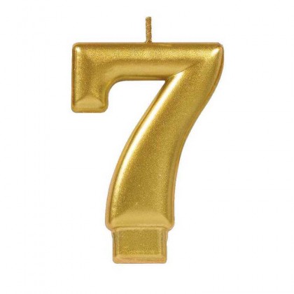 Numeral Candles Gold Metallic #7