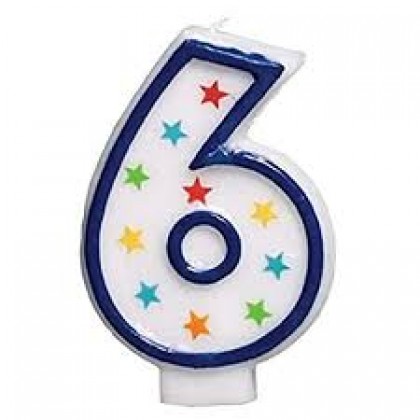 Star Glitter Flat Moulded Birthday Candles #6