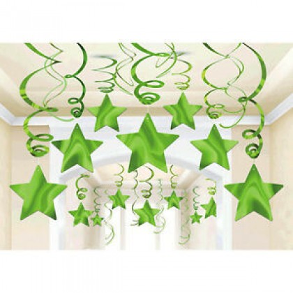 Shooting Stars MVP Swirl Decorations - Kiwi