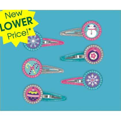 1" x 2" Christmas Metal Barrette