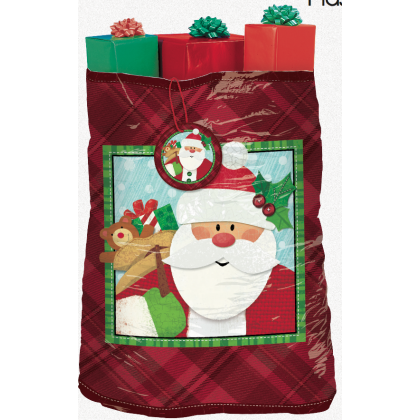 44" x 56" Crafty Christmas Super Giant Plastic Gift Sacks