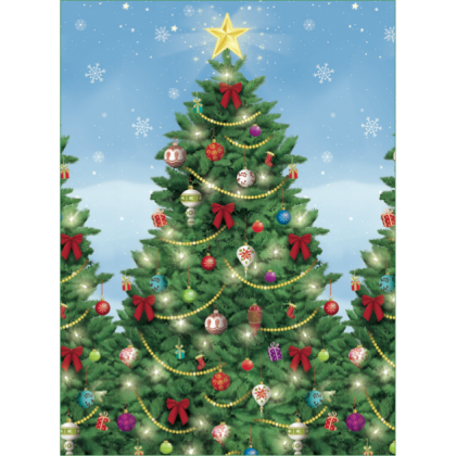 48" x 40' Evergreen Christmas Scene Setters® Room Roll - Plastic