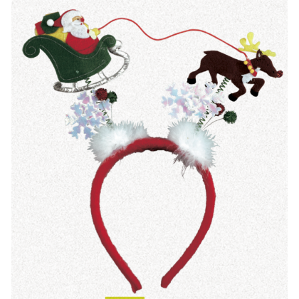 10" x 10" Christmas Head Bopper Fabric & Marabou