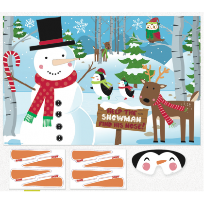 Pin-The-Nose On The Snowman
