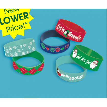 4" Dia. Christmas Silicone Cuff Band