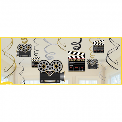 Lights! Camera! Action! Value Pack Foil Swirl Decorations
