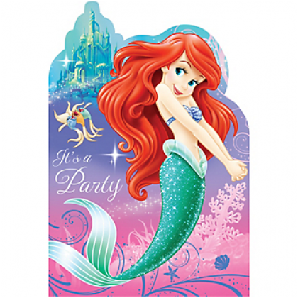 ©Disney Ariel Postcard Invitations