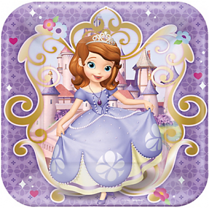 ©Disney Sofia The First Square Plates, 9"