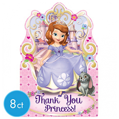©Disney Sofia The First Postcard Thank You Cards