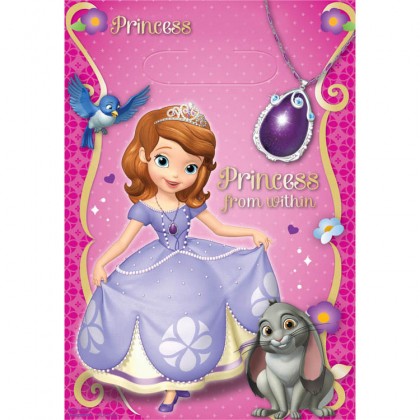 ©Disney Sofia The First Folded Loot Bags - Plastic