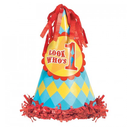 Fisher Price™ 1st Birthday Circus Cone Hat - Paper