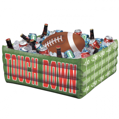 14" x 29 1/2" Football Fan Inflatable Cooler