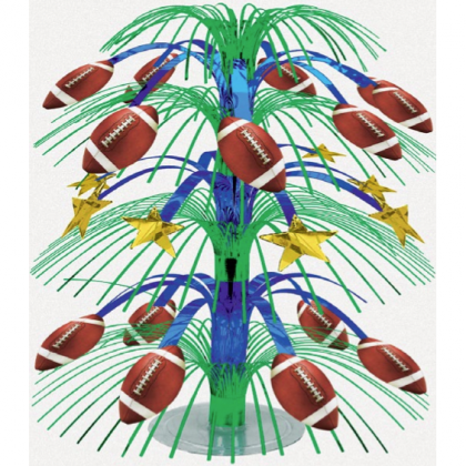 14" Football Cascade Centerpiece - Foil