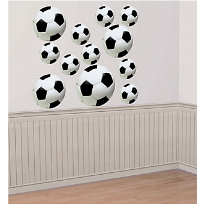 8 1/2", 10 1/2", 13" Soccer Value Pack Printed Paper Cutout Asst.