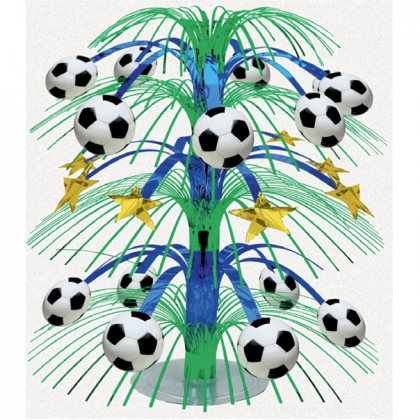 14" Soccer Foil Cascade Centerpiece