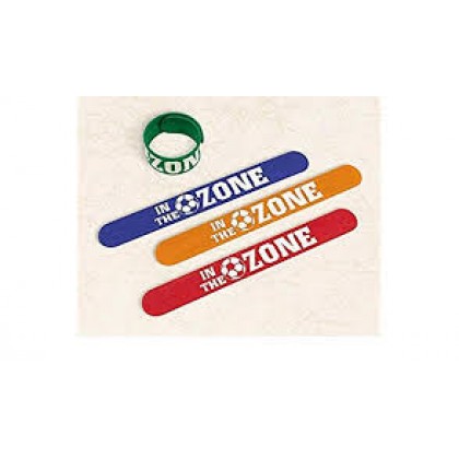 9 1/2" x 1 1/4" Soccer Slap Bracelet Favor