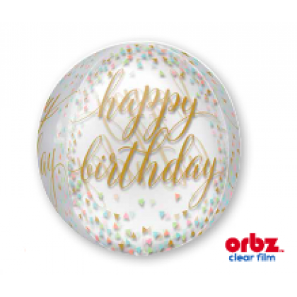 G20 15" Pastel Confetti Orbz™ Clear