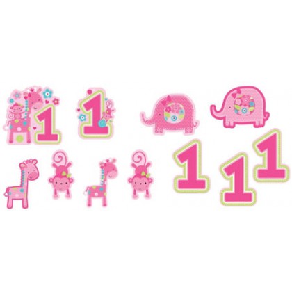 "One" Wild Girl Value Pack Cutouts - Printed Paper