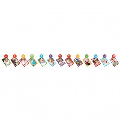 1st Birthday Rainbow Photo Garland