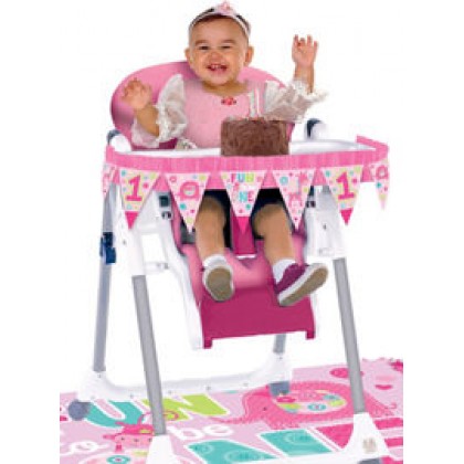 "One" Wild Girl High Chair Decorating Kit