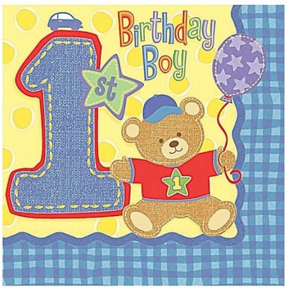 Hugs & Stitches Boy Beverage Napkins