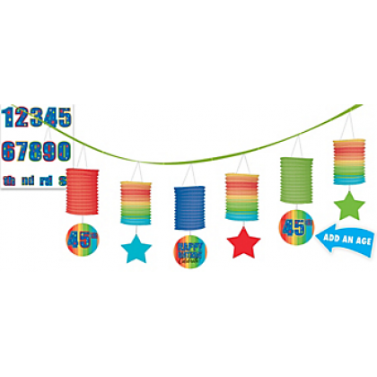 A Year To Celebrate - Happy Birthday Customizable Paper Lantern Garland