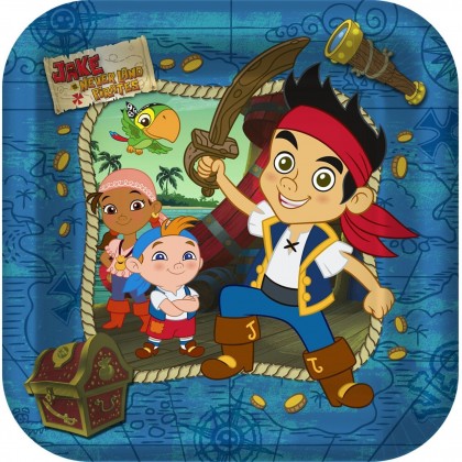 ©Disney Jake & the Neverland Pirates Square Plates, 9"