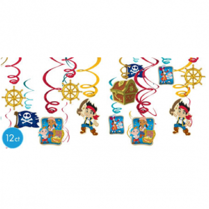 ©Disney Jake & the Neverland Pirates Value Pack Foil Swirl Decorations