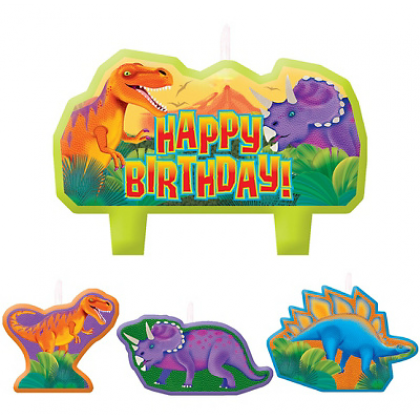 Prehistoric Party Birthday Candle Set