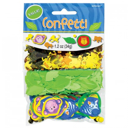 Jungle Animals Value Confetti - Paper & Foil