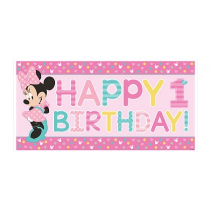 Disney Minnie Fun To Be One Horizontal Giant Sign Banner