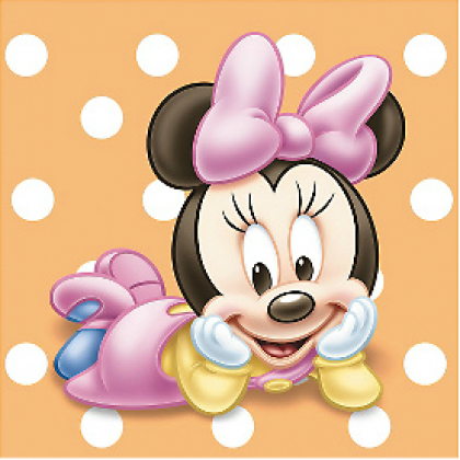©Disney Minnie's 1st Birthday Beverage Napkins
