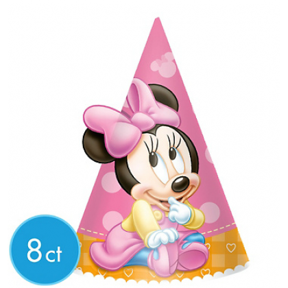 ©Disney Minnie's 1st Birthday Cone Hats - Paper