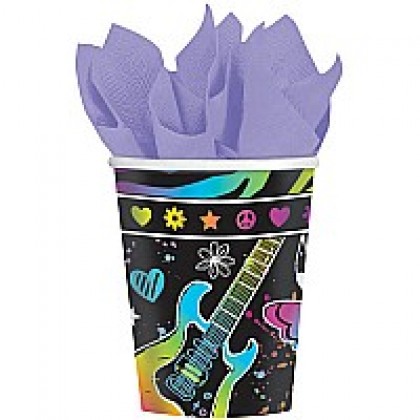 Neon Birthday Cups, 9oz.