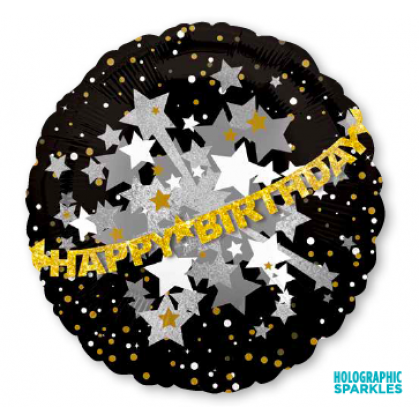 P45 32C Holo Birthday Sparkle Banner Jumbo Holographic