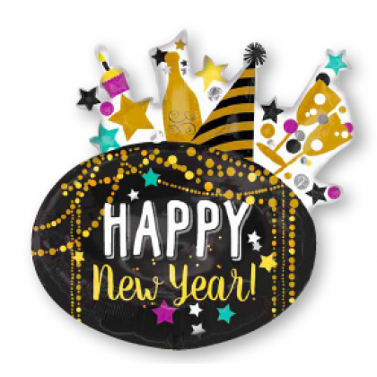 P35 30" Festive New Year SuperShape™