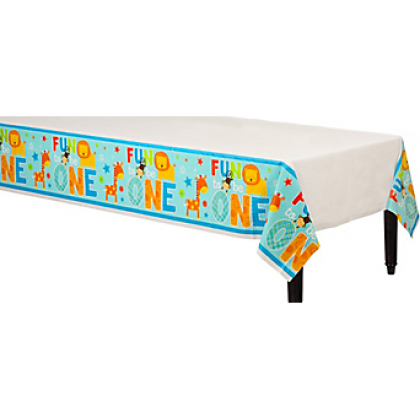 "One" Wild Boy Plastic Table Cover