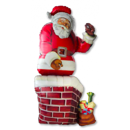 P70 53" Santa and Chimmey Giant Multi-Balloon