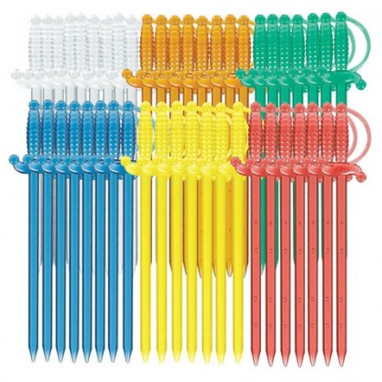 3" Appetizer Sword Cocktail Picks - Plastic