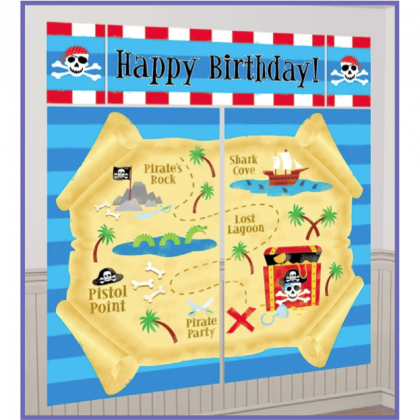 Pirate's Treasure Scene Setters® Wall Decorating Kit - Plastic