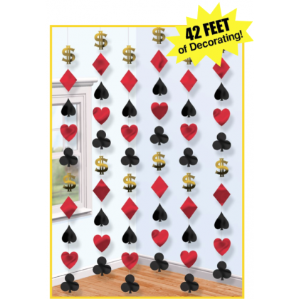 Place Your Bets Casino String Decorations - Foil