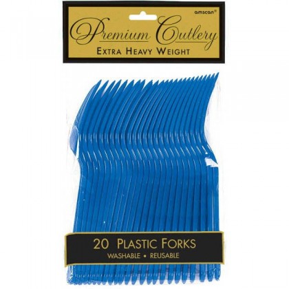 Plastic Forks - Bright Royal Blue