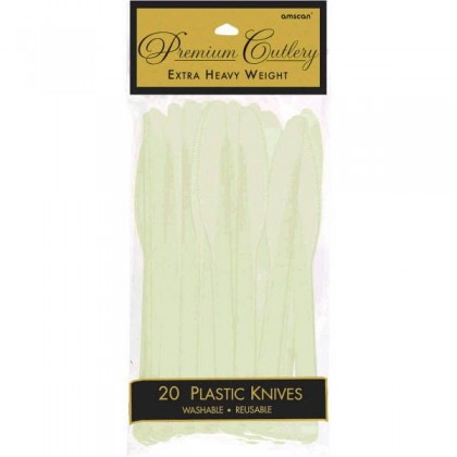 Plastic Knives - Leaf Green