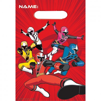 Power Rangers Ninja Steel Folded Loot Bags - Plastic