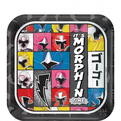 Power Rangers Ninja Steel Square Plates, 7 in