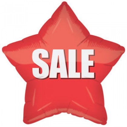 Q 20" Sale Star Balloon