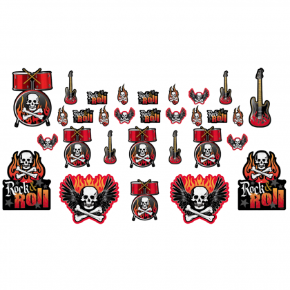 Rock On Mega Value Pack Printed Paper Cutouts