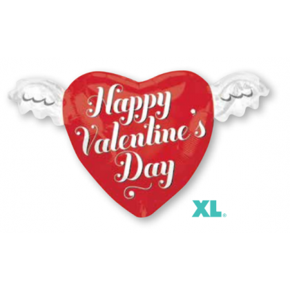 S50 27" Happy Valentine's Day With Wings JuniorShape XL®
