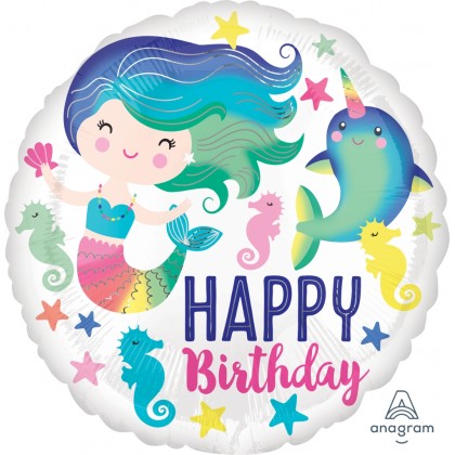 S40 17" Sealife Happy Birthday Standard HX®